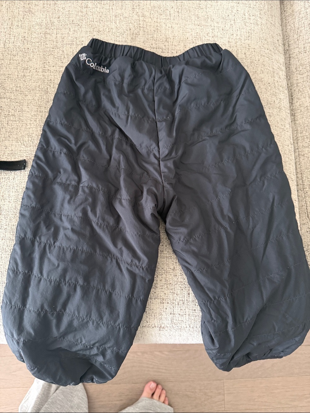 Columbia reversible Kids Black Quilted Insulated Jogger Pants